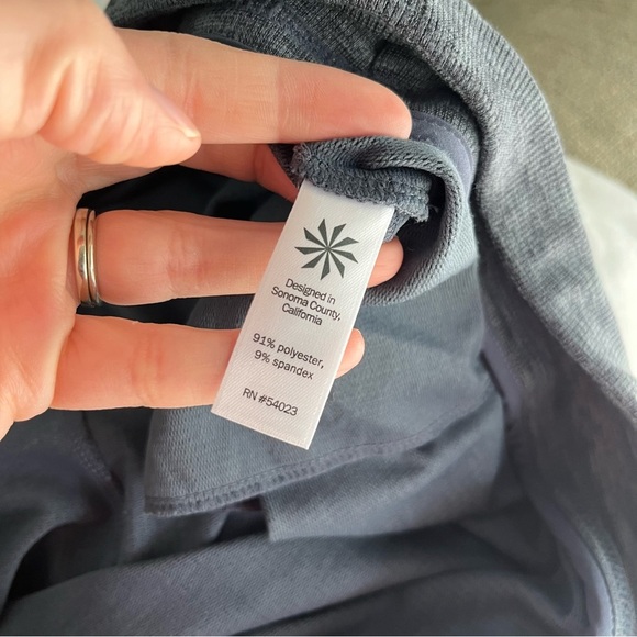 Athleta Skirt Women's XLT Tall Techie Terry Mini Gray Blue Drawstring Pockets - Picture 5 of 5